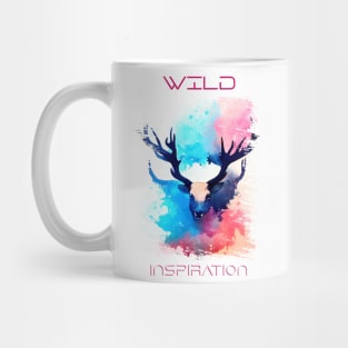 Stag Deer Wild Nature Animal Colors Art Painting Mug